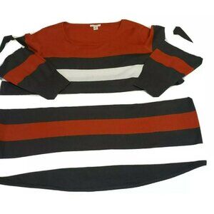 2X Sweater by Westbound Cream Gray Rust NWT
